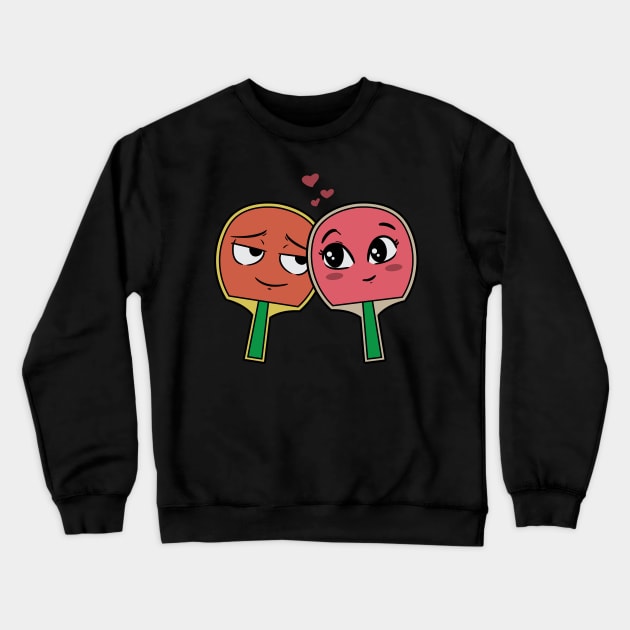 Ping Pong Table Tennis Tabletennis Couple Anniversary Gift Crewneck Sweatshirt by TellingTales